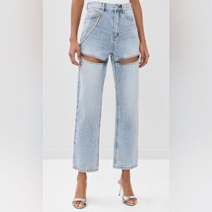 NWT AREA slit jeans